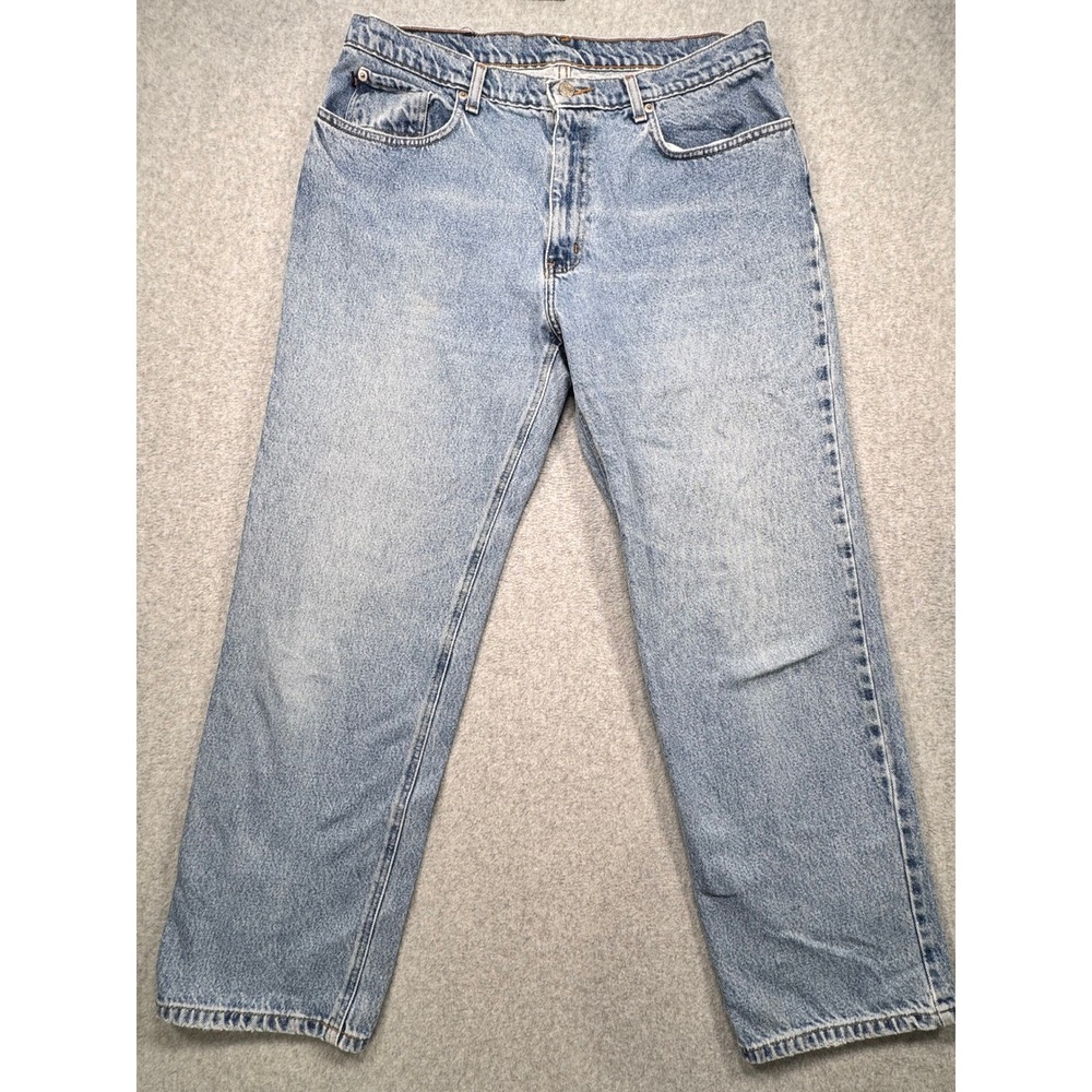 Polo Jeans Co Ralph Lauren Mens 34x29 Light Wash Straight Leg Denim Blue Jeans